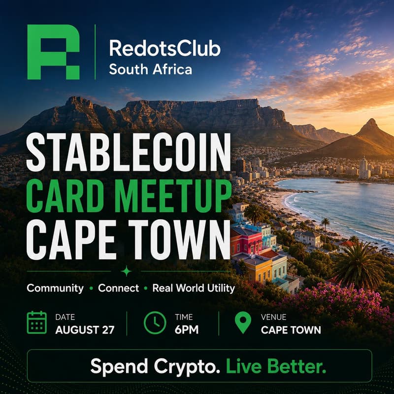 Cover Image for RedotsClub | Stablecoin Card Meetup Cape Town 🇿🇦