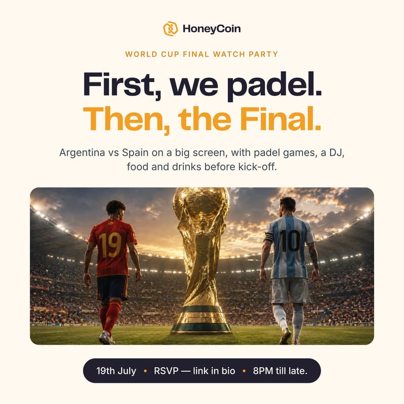 Cover Image for HoneyCoin Finals Watch Party x Padel