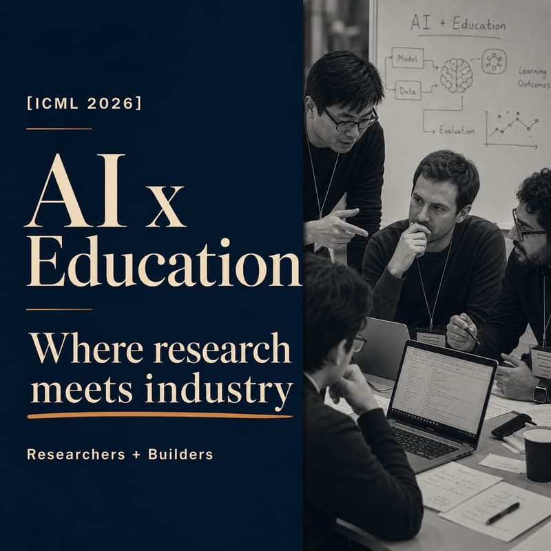 Cover Image for ICML 2026: AI x Education