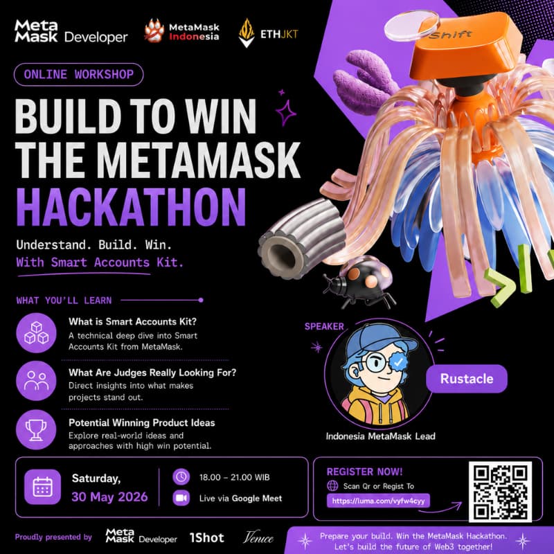 Cover Image for MetaMask Smart Accounts Kit Hackathon - Indonesia Workshop