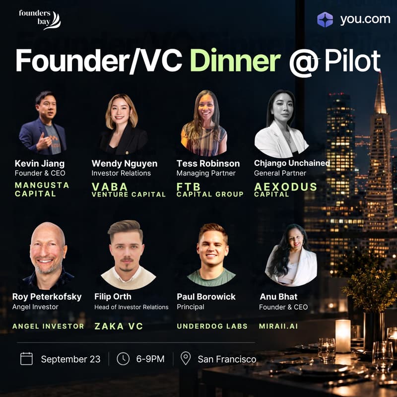 Cover Image for Founder/VC Dinner @ Pilot