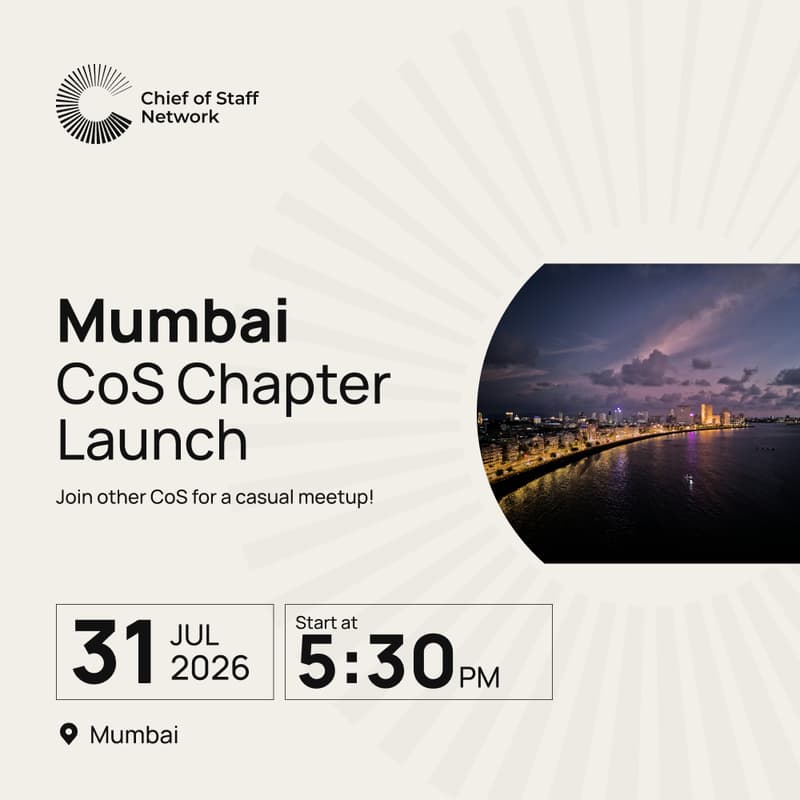 Cover Image for Mumbai Chief of Staff Network Chapter Launch