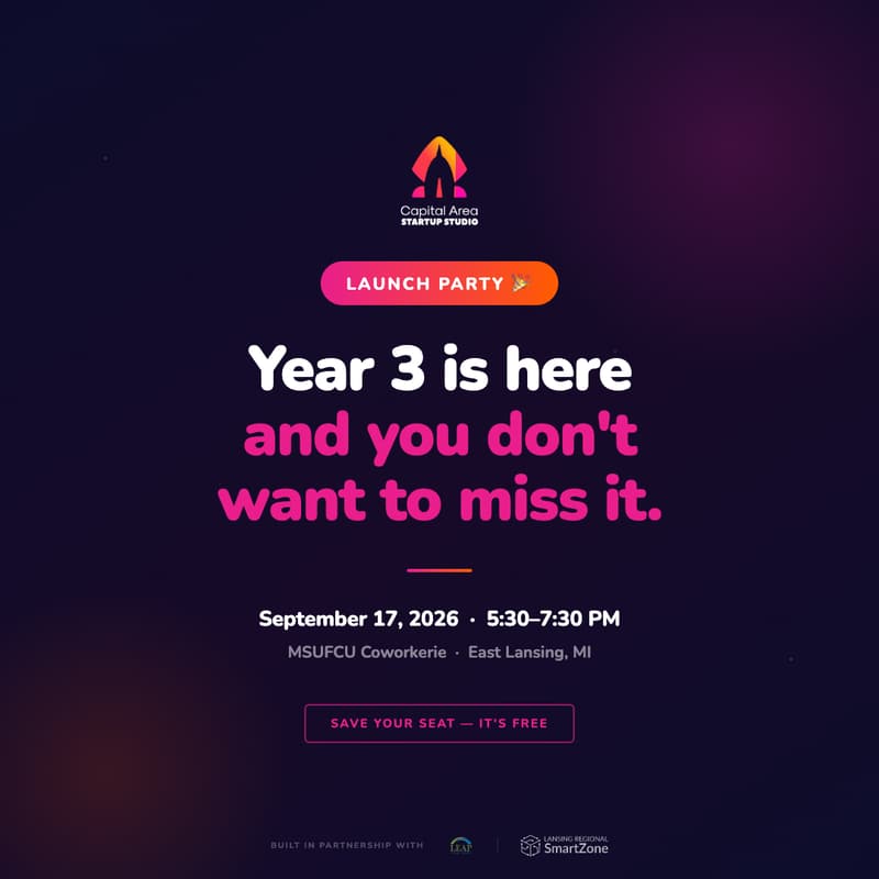 Cover Image for Capital Area Startup Studio Launch Party 🎉