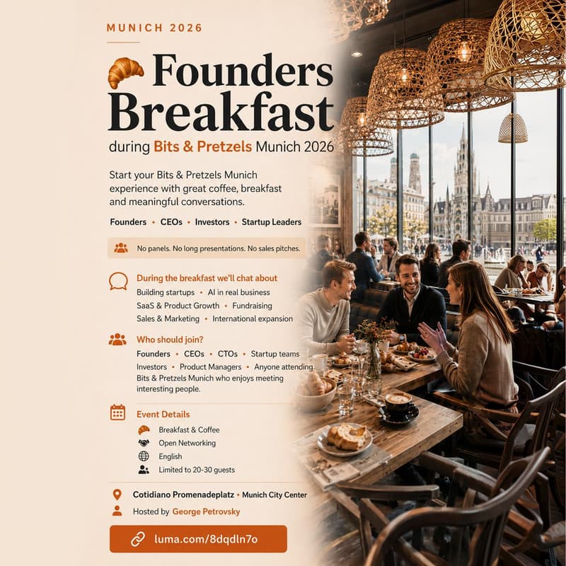Cover Image for Founders Breakfast in Munich during Bits&Pretzels