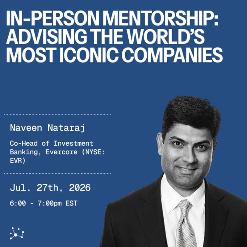 Cover Image for Advising the World's Most Iconic Companies with Naveen Nataraj, Co-Head of Investment Banking at Evercore (NYSE: EVR)