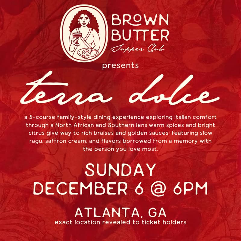 Cover Image for Terra Dolce: December 6 - Atlanta, GA MEMBERS ONLY