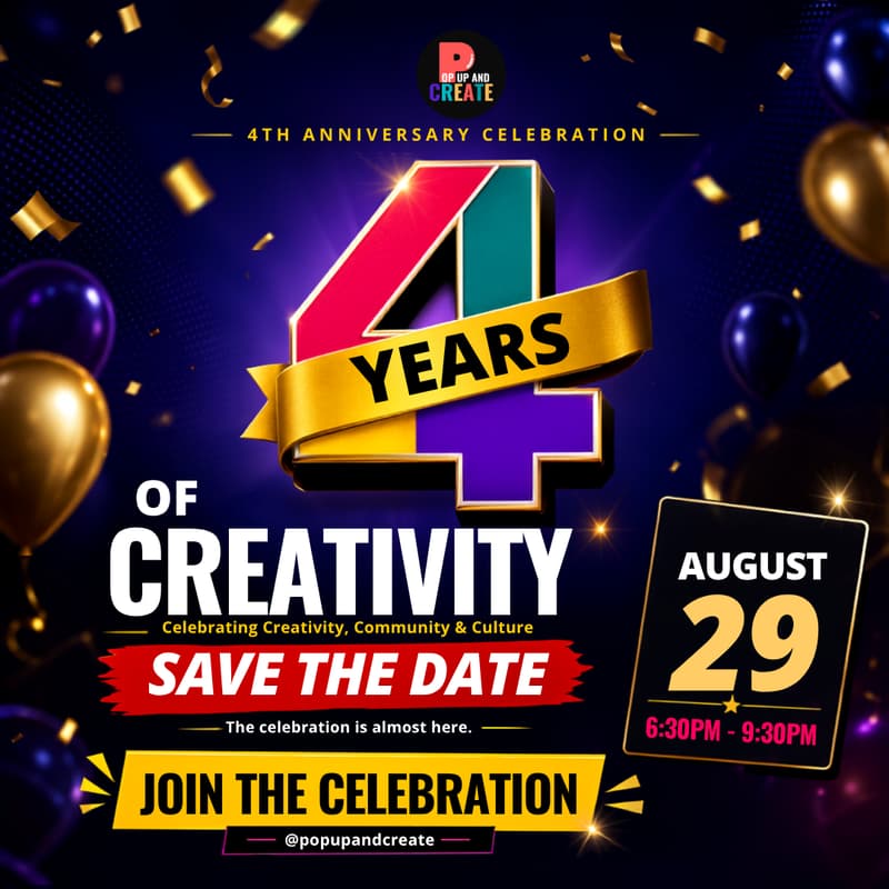 Cover Image for 4 YEARS OF COMMUNITY & CREATIVITY🎉