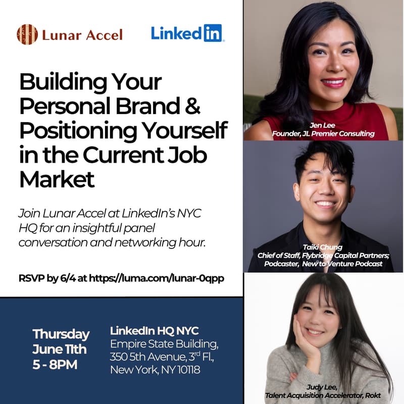 Cover Image for Building Your Personal Brand & Positioning Yourself in the Current Job Market Panel Event (@ LinkedIn NYC)