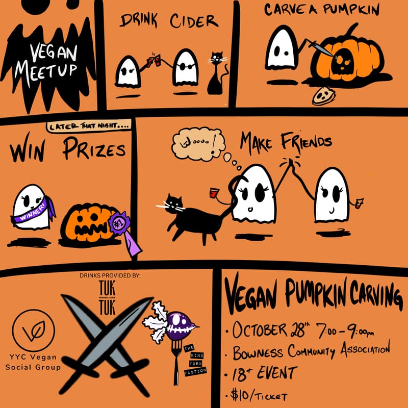 Cover Image for 2nd Annual Pumpkin Carving Social: YYC Vegan & Kind Fork Collab Event
