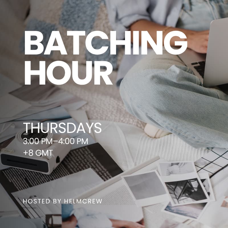 Cover Image for Batching Hour: A free weekly co-working session for founders