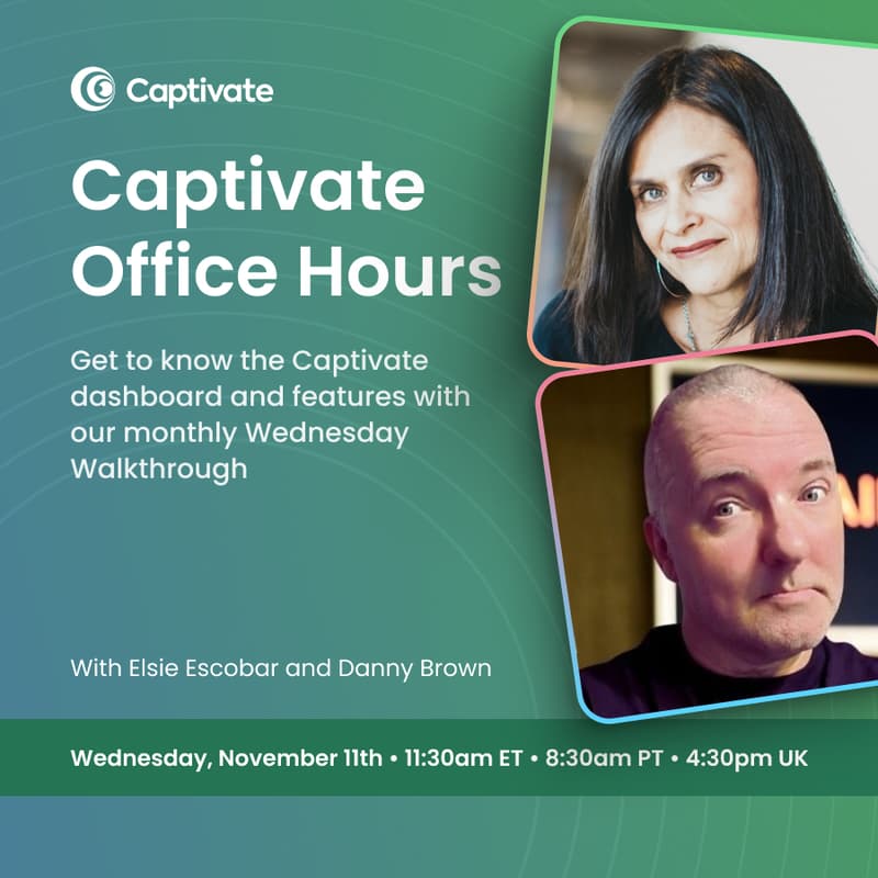 Cover Image for Captivate Office Hours: November