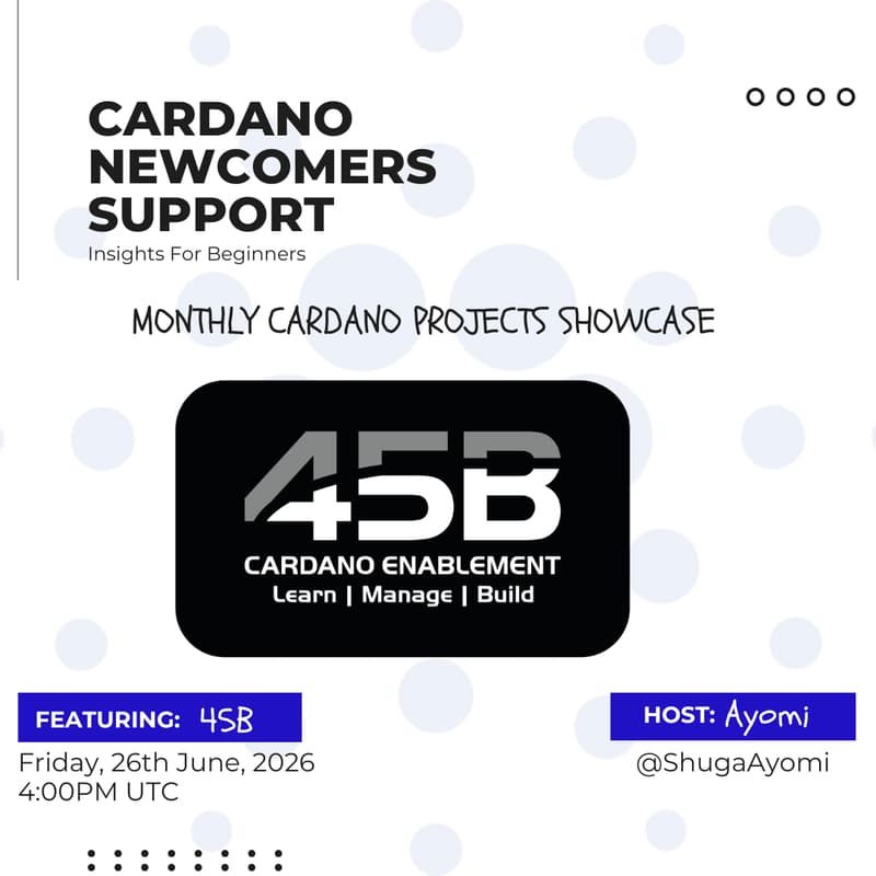 Cover Image for Cardano Project Showcase || June Edition || With 45B