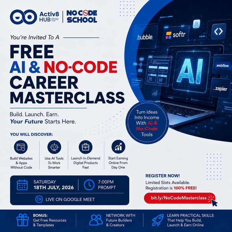 Cover Image for FREE AI & NO-CODE CAREER MASTERCLASS