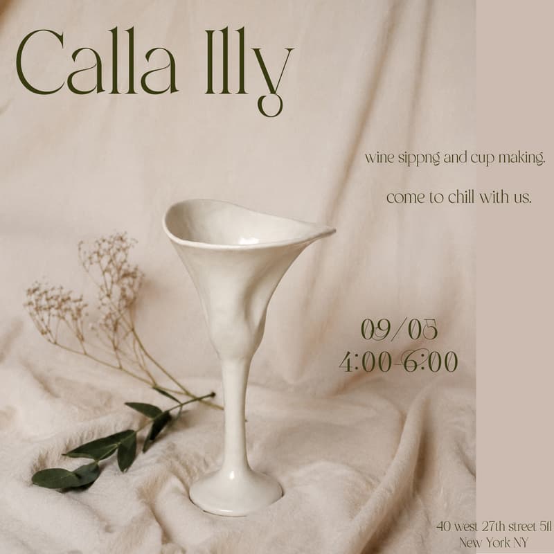 Cover Image for Calla illy— A Candlelit Ceramic Goblet Workshop.