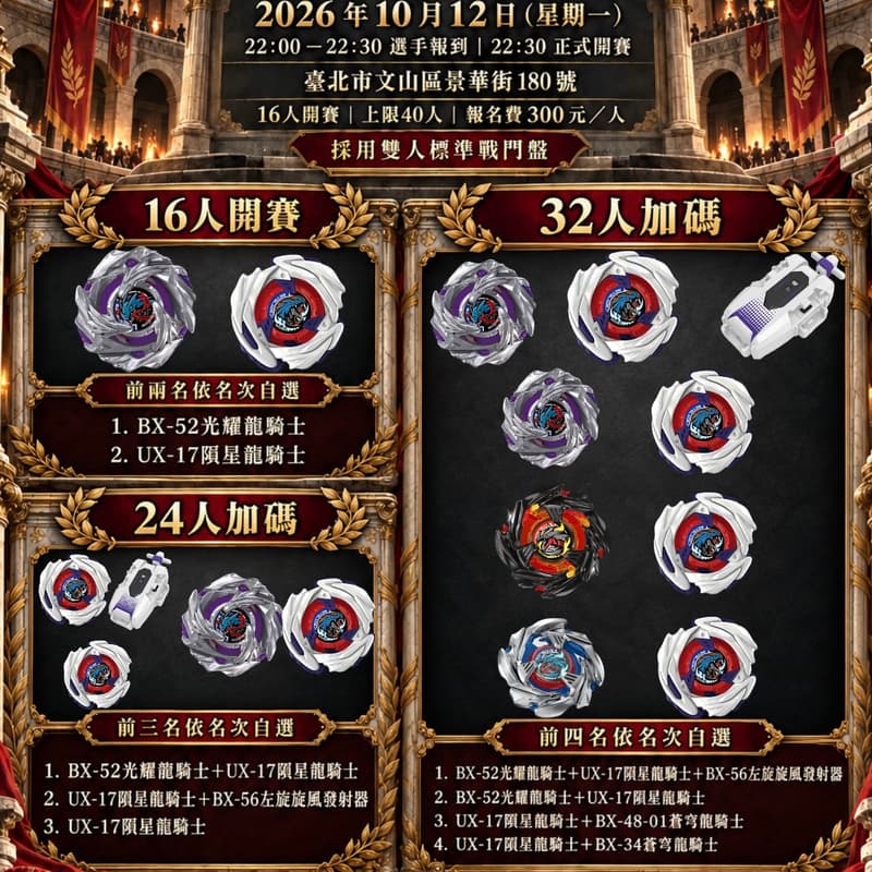 Cover Image for 胡胡臨時戰鬥陀螺交流賽第六屆
