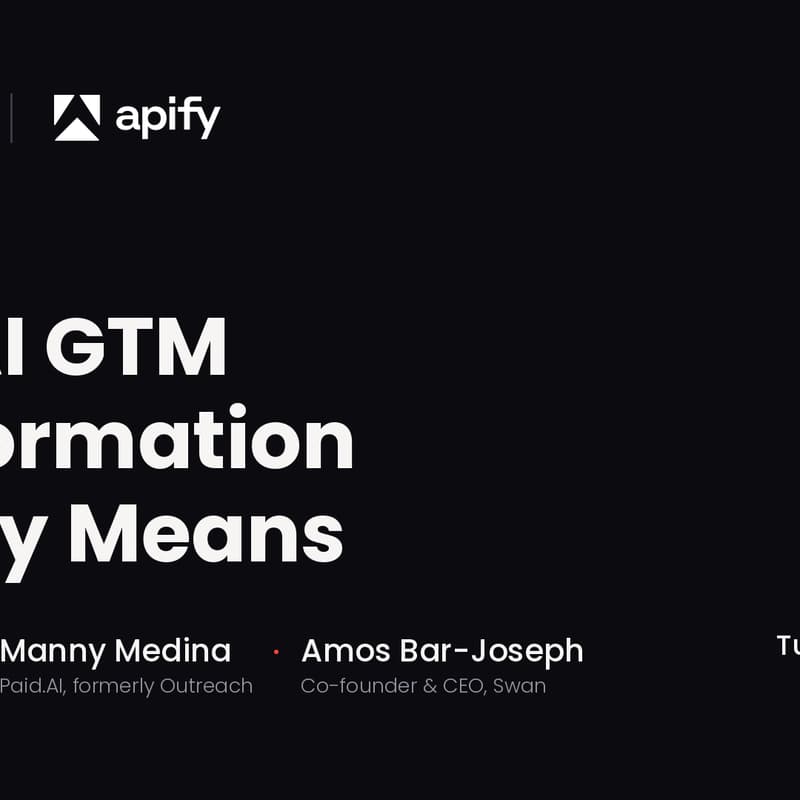 Cover Image for Swan and Apify AI GTM Transformation Dinner