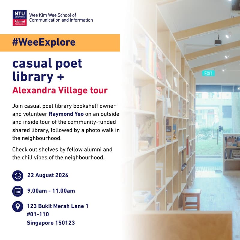 Cover Image for #WeeExplore: casual poet library and Alexandra Village tour