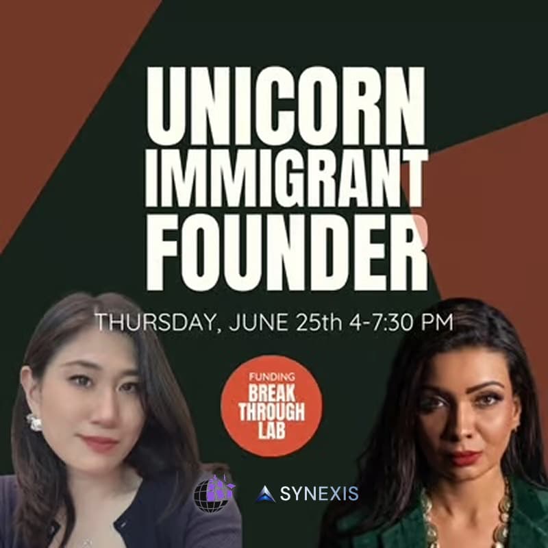 Cover Image for Immigrant Founders: 🍕🍷 Wine, Pitch, Network, & Learn from Unicorn Founder Sharmin Ali & VC Teresa Ge