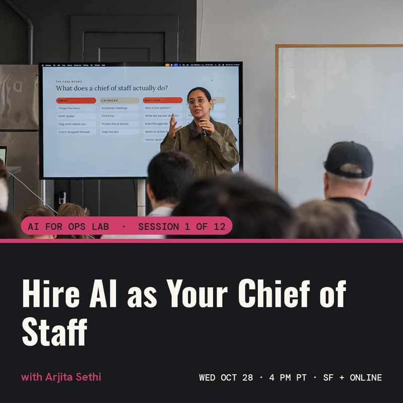 Cover Image for AI for Ops Lab: Hire AI as Your Chief of Staff