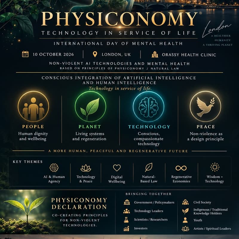 Cover Image for PHYSICONOMY — Non-Violent AI Technology, Mental Health & The Science of Time