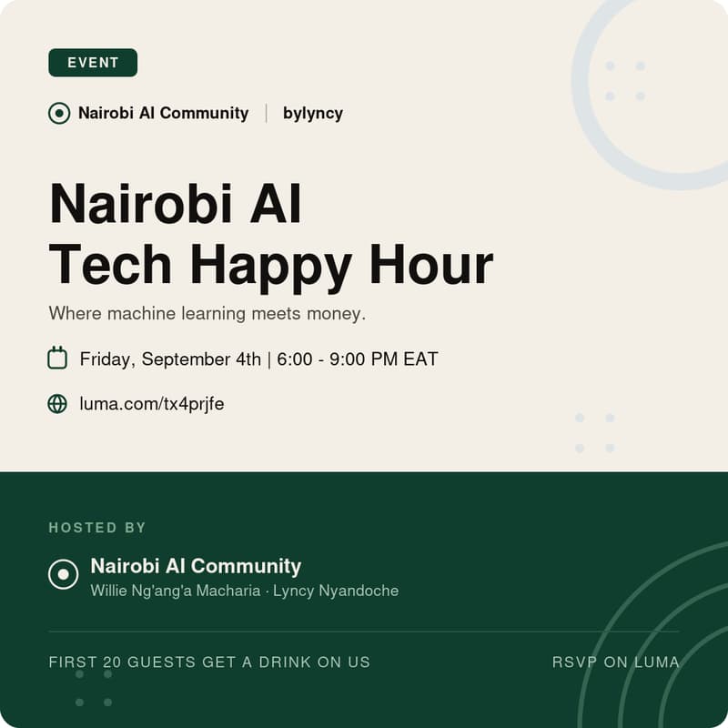 Cover Image for Nairobi AI Tech & Finance Happy Hour