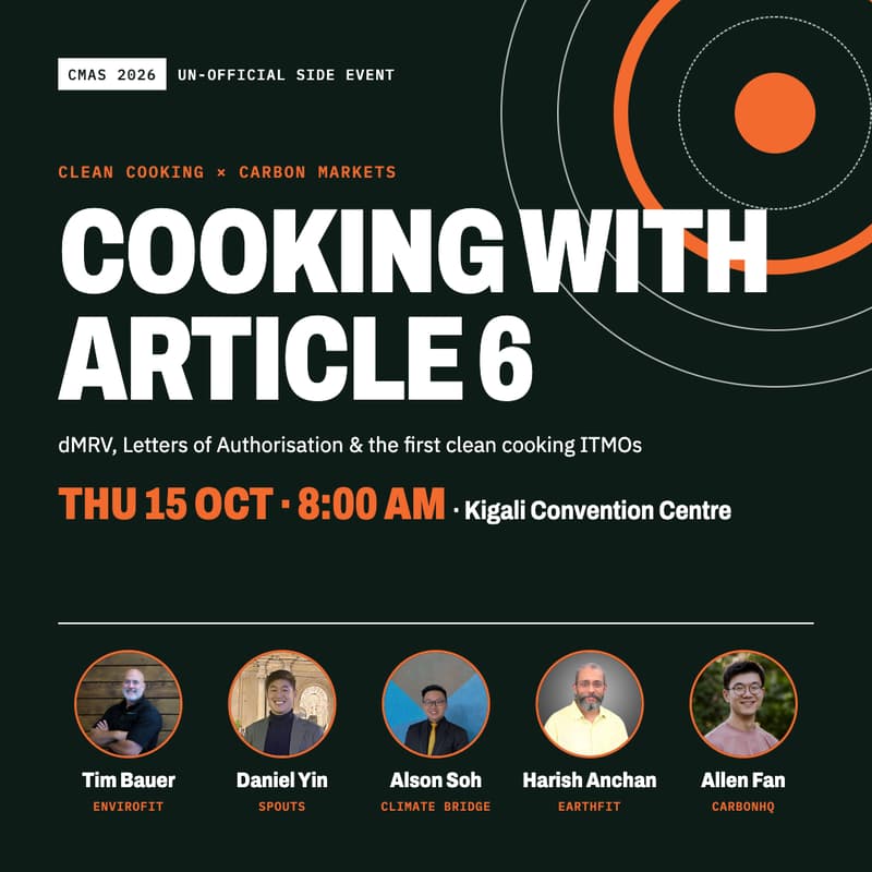 Cover Image for Cooking with Article 6: a CMAS side event on clean cooking, dMRV & ITMOs