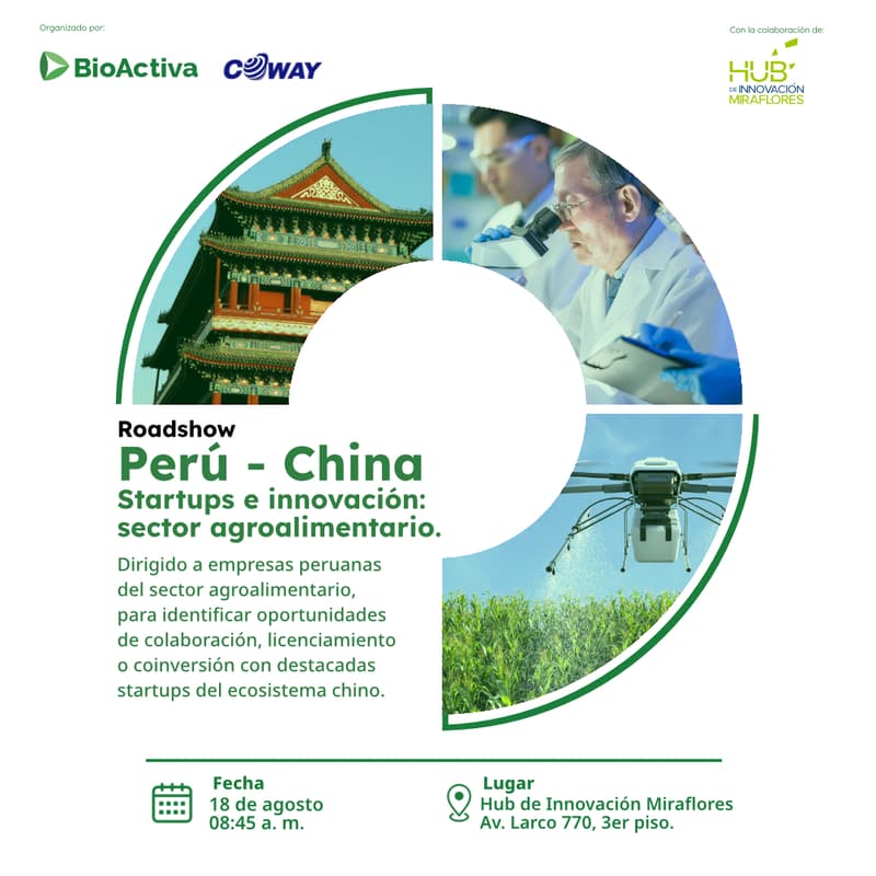 Cover Image for Roadshow Perú - China: Startups e innovación para el sector agroalimentario
