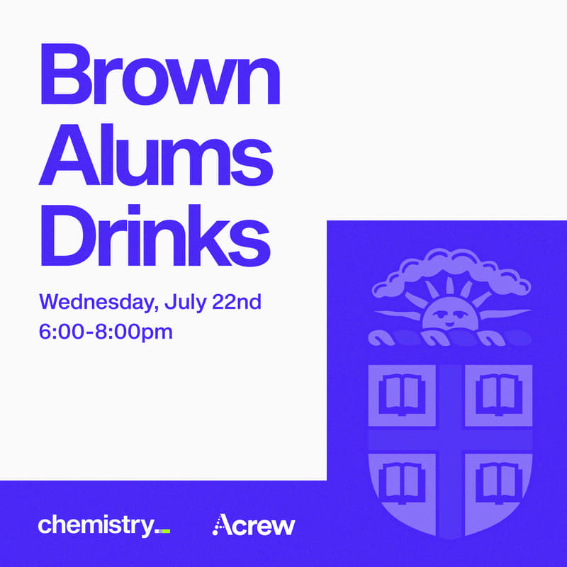 Cover Image for Brown Alums Drinks with Acrew & Chemistry