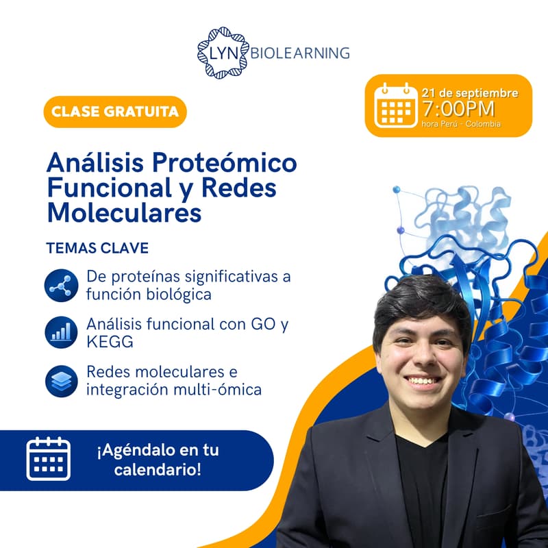 Cover Image for Clase gratuita: “Análisis Proteómico Funcional y Redes Moleculares”