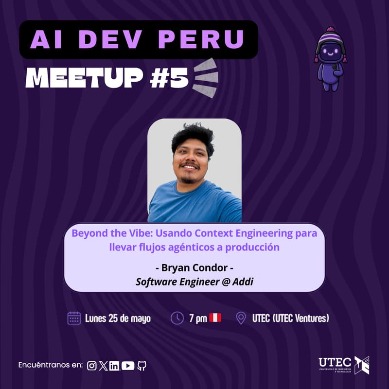 Cover Image for Meetup #5 (AI Dev Peru)
