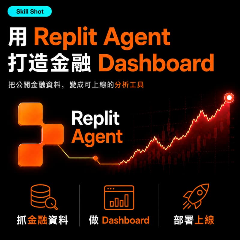 Cover Image for Skill Shot 08｜Replit Agent 資料工程實戰：60 分鐘打造金融爬蟲與即時儀表板