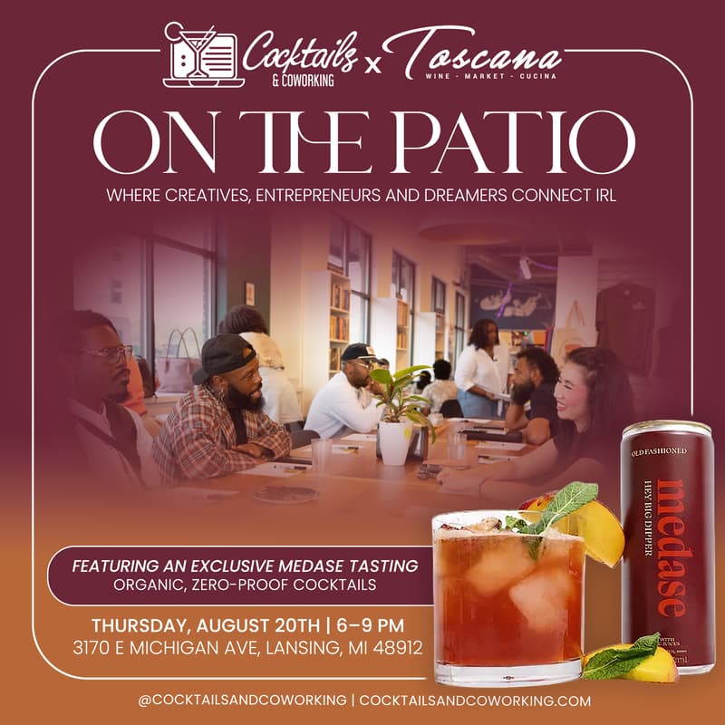 Cover Image for Cocktails & Coworking on the Patio!
