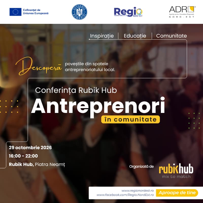 Cover Image for Antreprenori în comunitate - Conferința Rubik Hub