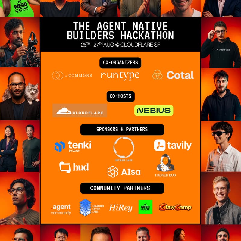 Cover Image for Agent Native Builders Hackathon @ Cloudflare HQ