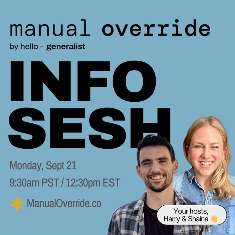 Cover Image for Manual Override Info Session