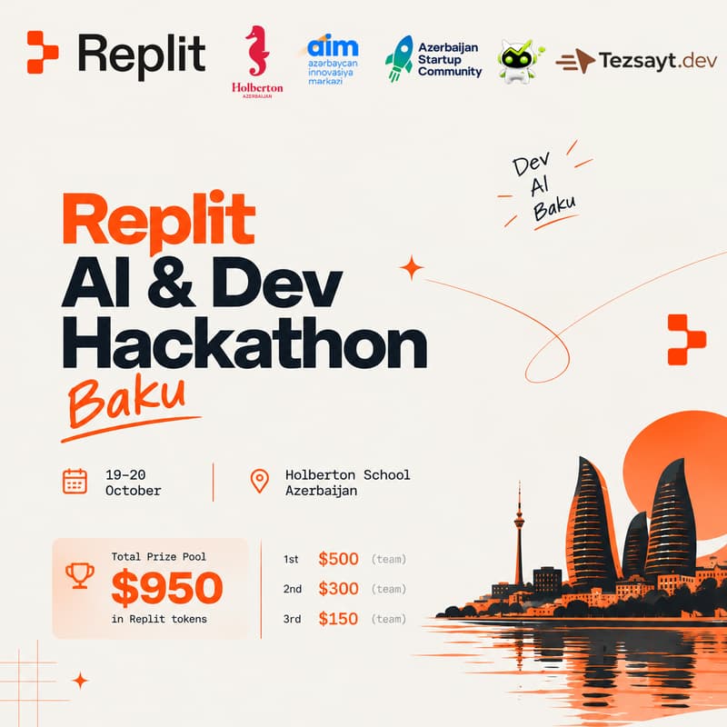 Cover Image for Replit AI & Dev Hackathon Baku