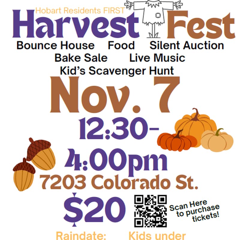 Cover Image for π Fall Fest Fundraiser - Hobart Residents FIRST π