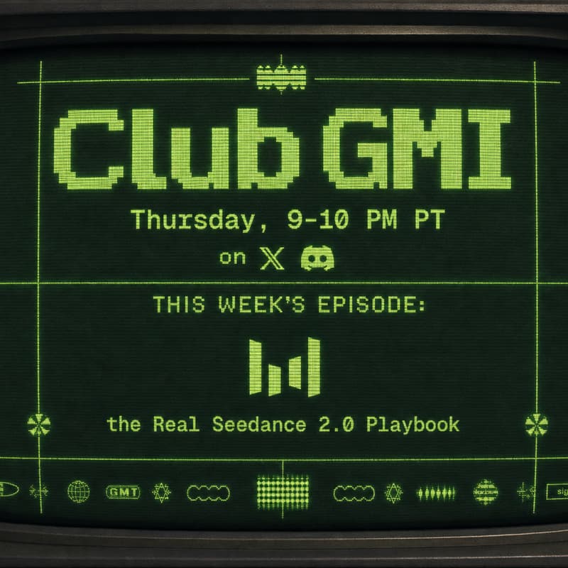 Cover Image for Club GMI — The Real Seedance 2.0 Playbook