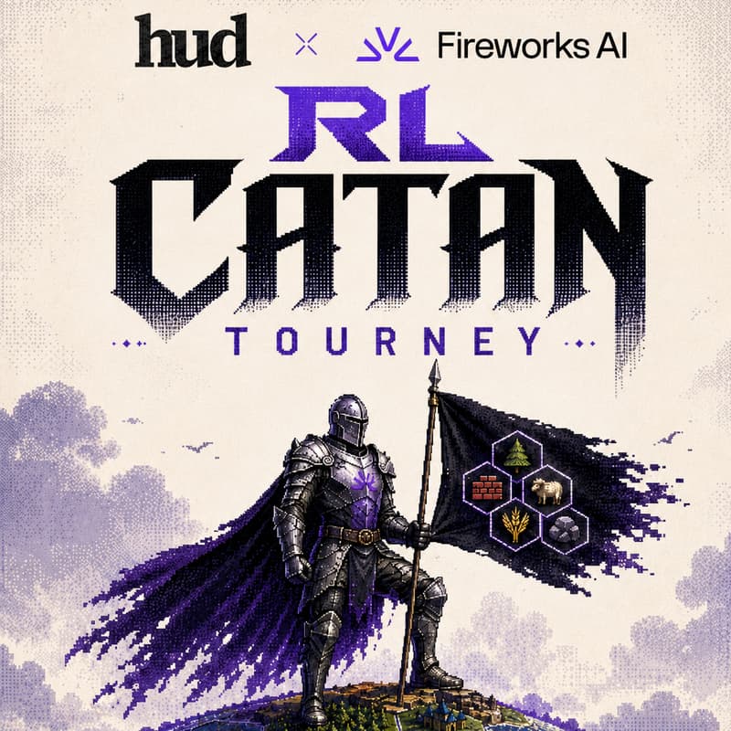 Cover Image for HUD x Fireworks AI | RL Catan Tournament