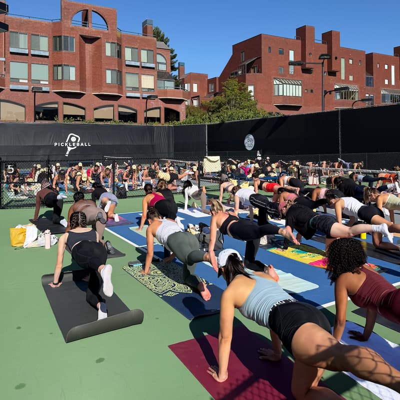Cover Image for Yoga & Pickleball: Breast Cancer Awareness Month Fundraiser at Bay Club!