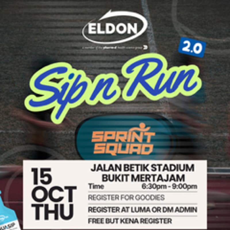 Cover Image for Sip n Run 2.0 Sprint Squad Trackday by Eldon