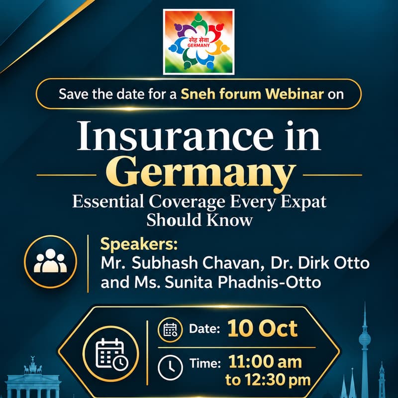 Cover Image for Sneh Forum's Webinar On Insuarnce In Germany