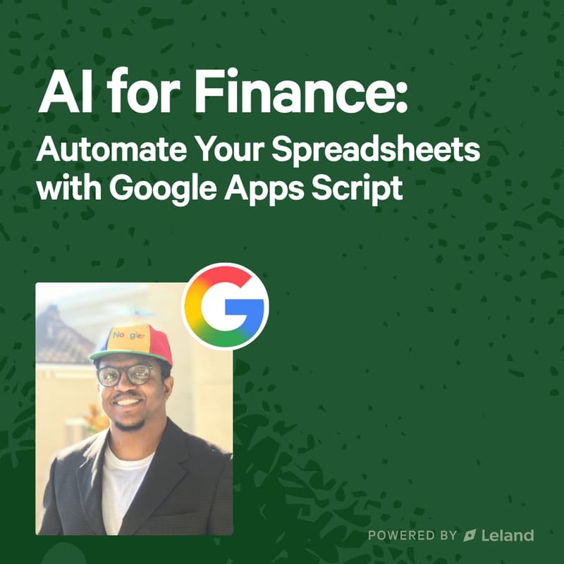 AI for Finance: Automate Your Spreadsheets with Google Apps Script · Luma
