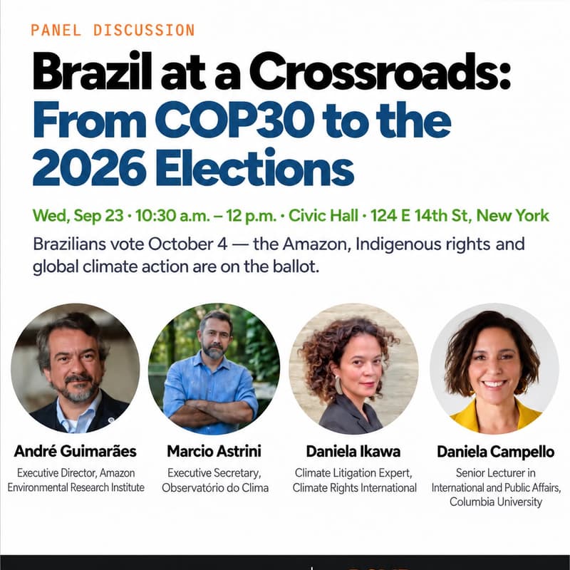 Cover Image for Brazil at a Crossroads: From COP30 to the 2026 Elections