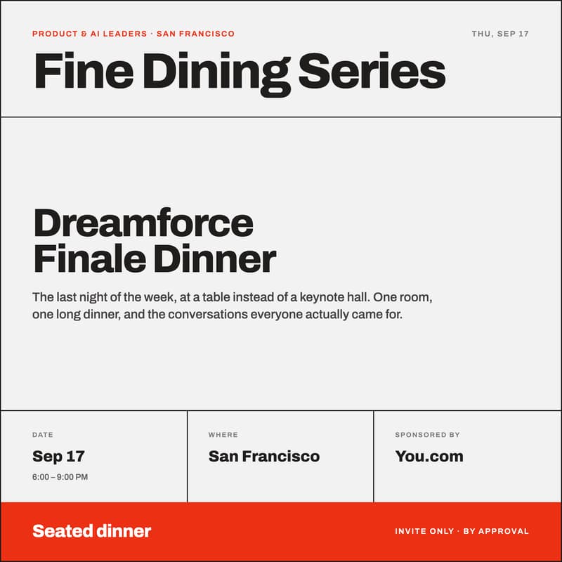 Cover Image for Tech Leaders Fine Dining Series — Dreamforce Finale w/ You.com