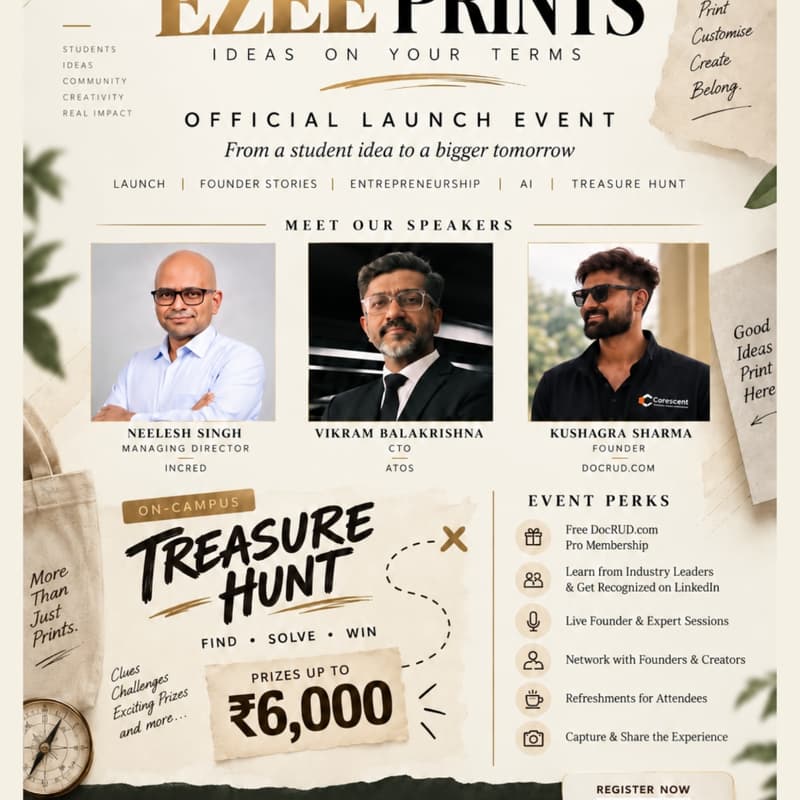 Cover Image for EZEE PRINTS STARTUP LAUNCH