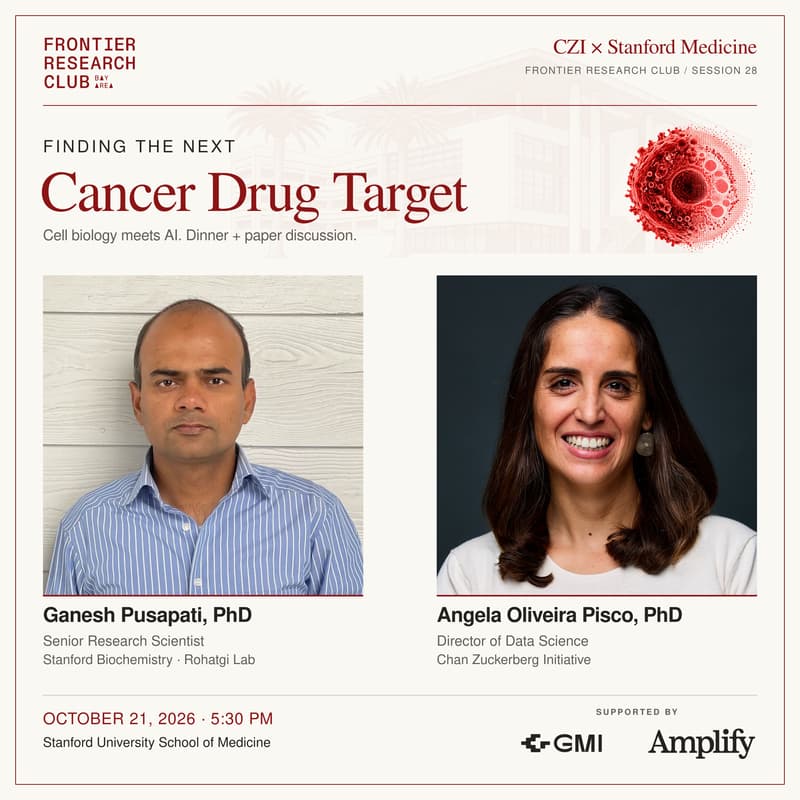 Cover Image for Bay Area Frontier Research Club #28 | CZI × Stanford Medicine: Finding the Next Cancer Drug Target (dinner + paper discussion @ Stanford)