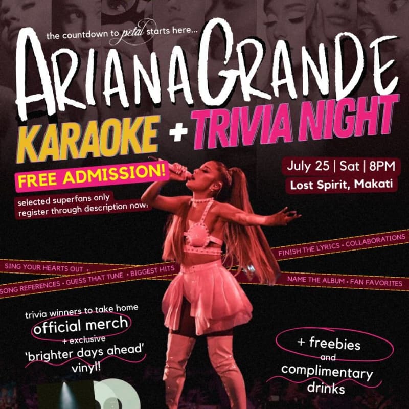 Cover Image for Ariana Grande Karaoke Trivia Night (Saturday, July 25 | 8PM)