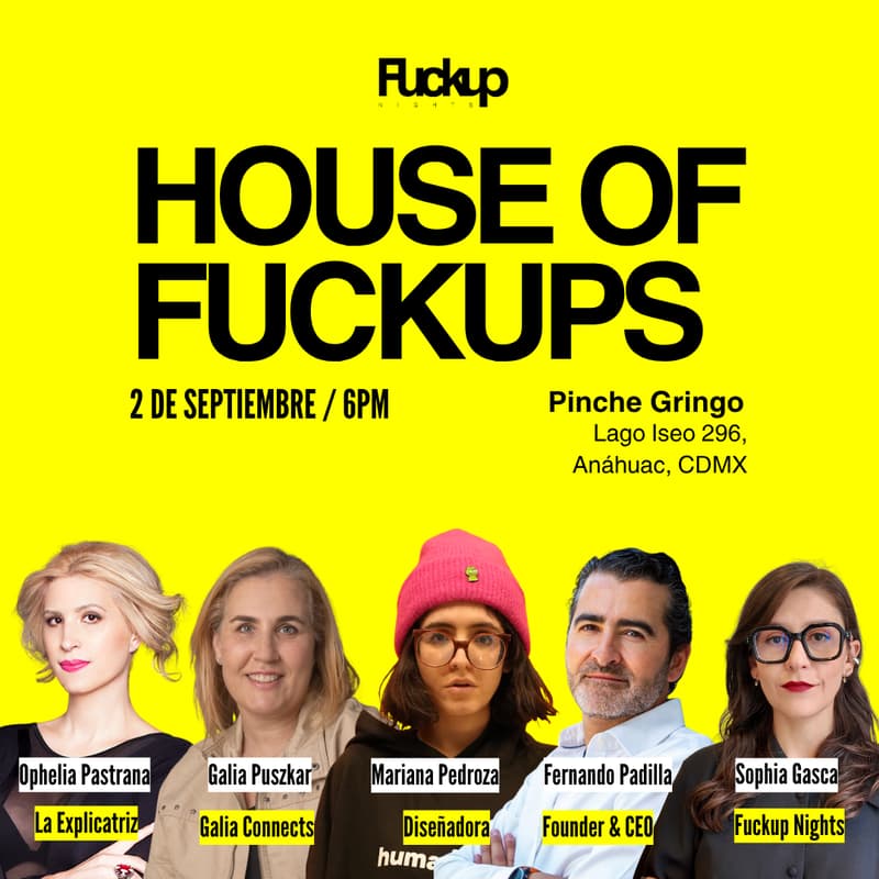 Foto de portada de Fuckup Nights. House of Fuckups