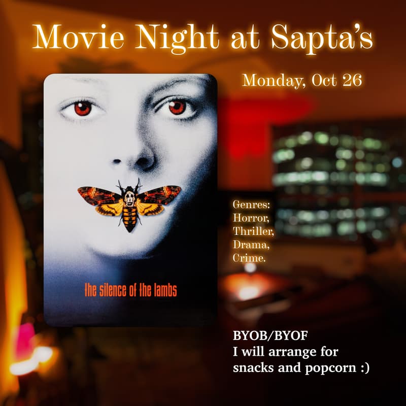Cover Image for The Silence of the Lambs | Movie Nights at Sapta's - VI
